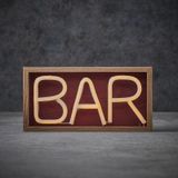 Neon led verlicht kroeg/pub/bar bord BAR 30 cm - Lichtgevende letters BAR