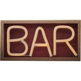 Neon led verlicht kroeg/pub/bar bord BAR 30 cm - Lichtgevende letters BAR