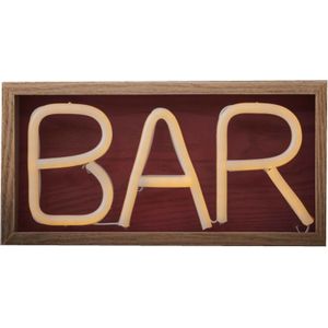Neon led verlicht kroeg/pub/bar bord BAR 30 cm - Lichtgevende letters BAR