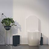 Spirella Pedaalemmer Venice - zwart - 5 liter - metaal - L21 x H30 cm - soft-close - toilet/badkamer