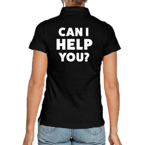 Can i help you beurs/evenementen polo shirt zwart dames - verkoop/horeca