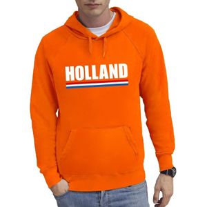 Oranje Holland supporter hoodie / hooded sweater heren - Oranje fan/ supporter kleding