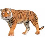 Plastic speelgoed figuren dieren setje tijgers familie van 2x stuks - Moeder en kind - 15 en 3.5 cm