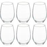 Pasabahce Drinkglazen/waterglazen Tumblers - luxe glas - set 18x stuks - 570 ml