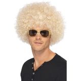 Blonde afro pruik voor heren