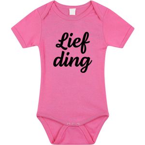 Lief ding tekst baby rompertje roze meisjes - Kraamcadeau - Babykleding