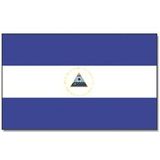 Vlag Nicaragua 90 x 150 cm feestartikelen -Nicaragua landen thema supporter/fan decoratie artikelen