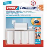 10x Tesa kabelclips/klemmen Powerstrips - Klusbenodigdheden - Tesa - Kabelclips/kabelklemmen/kabelbinders - Tv/radio kabels verbergen/ordenen