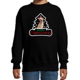 Dieren kersttrui labrador zwart kinderen - Foute honden kerstsweater jongen/ meisjes - Kerst outfit dieren liefhebber