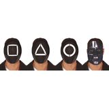 Verkleed maskers game bekend van tv serie - Cirkel - driehoek - vierkant - aanvoerder