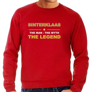 Sinterklaas sweater / outfit / the man / the myth / the legend rood voor heren - Sinterklaaskleding / Sint outfit