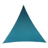 Premium kwaliteit schaduwdoek/zonnescherm Shae driehoek blauw 4 x 4 x 4 meter - inclusief bevestiging haken set