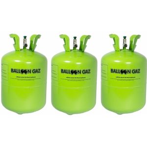 Helium gas tankjes voor 150 ballonnen - 3x Balloon Gaz heliumtank - Ballonnen vullen