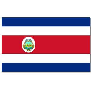 Vlag Costa Rica 90 x 150 cm feestartikelen - Costa Rica landen thema supporter/fan decoratie artikelen