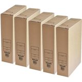 Esselte kantoor archiefdoos - 15x - karton - bruin - 23 x 32 cm - A4 formaat - kantoor artikelen