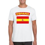 Spanje t-shirt met Spaanse vlag wit heren