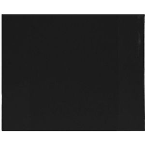 2x Bureau onderleggers/placemats van pvc 63 x 50 cm - Bureau beschermers - Design zwart