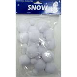 4x Sneeuwballen slingers 150 cm - Kerstslingers/sneeuwslingers - Sneeuwversiering/sneeuwdecoratie