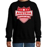 Austria supporter schild sweater zwart voor kinderen - Oostenrijk landen sweater / kleding - EK / WK / Olympische spelen outfit
