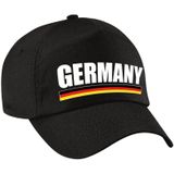 Germany supporters pet zwart voor jongens en meisjes - kinderenpetten - Duitsland landen baseball cap - supporter accessoire