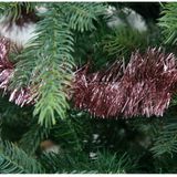 2x Kerstslingers oud roze 270 cm - Guirlandes folie lametta - Oud roze kerstboom versieringen