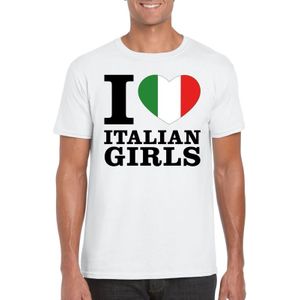 I love Italian girls t-shirt wit heren - Italie shirt