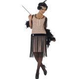 Roze jaren 20 flapper jurk voor dames - twenties kostuum