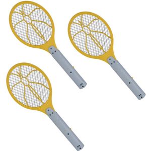 3x Elektrische anti muggen vliegenmepper geel/grijs 46 x 17 cm - ongediertebestrijding/insectenbestrijding 3 stuks