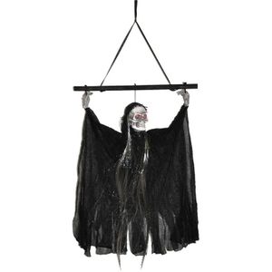 Hangend decoratie horror geest 30 cm met licht en geluid - Halloween hangdecoratie poppen