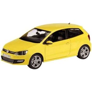 Modelauto Volkswagen Polo Polo GTI Mark 5 geel 1:43 - Speelgoed auto schaalmodel