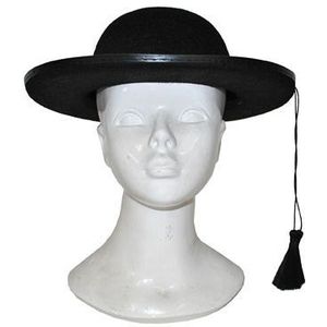 Priester/Pastoor/Dominee carnaval verkleed hoed zwart voor volwassenen