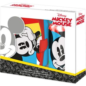 Disney Mickey Mouse lunchbox set voor kinderen - 2-delig - rood - aluminium/kunststof