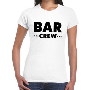 Bar crew tekst t-shirt wit dames - evenementen crew / personeel shirt