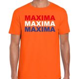 Koningsdag t-shirt Maxima - oranje - heren - koningsdag outfit / kleding / shirt