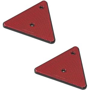 Pro Plus Reflector driehoek - set 2x - rood - schroefbevestiging - 136 x 152 mm