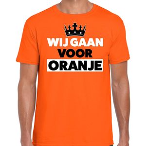 Koningsdag t-shirt wij gaan voor oranje - oranje - heren - koningsdag outfit / kleding