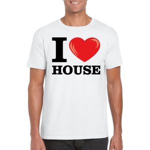 I love house t-shirt wit heren