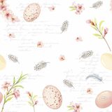 40x Pasen thema tafel servetten paaseieren wit/roze 33 x 33 cm - Van papier