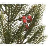 Decoris Kersttakken/dennentakken - 3x - groen met bessen - 77 cm