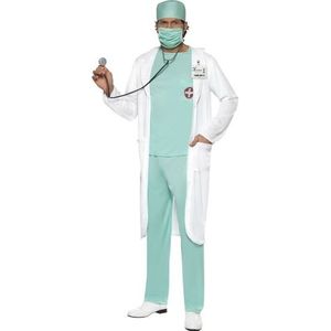 Dokter chirurg kostuum / verkleedpak met jas voor heren