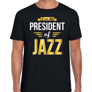 President of Jazz feest t-shirt zwart voor heren - party shirt - Cadeau voor een Jazz liefhebber
