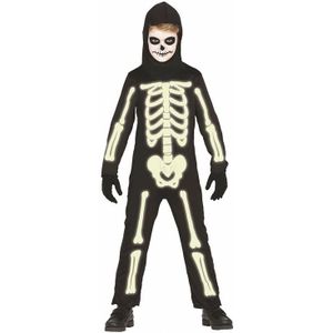 Glow in the dark skelet kostuum voor kinderen - verkleedpak