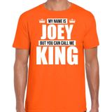 Naam cadeau My name is Jake - but you can call me King t-shirt oranje heren - Cadeau shirt o.a verjaardag/ Koningsdag