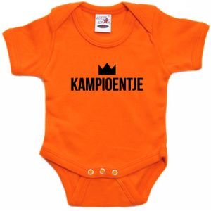 Oranje fan romper voor babys - kampioentje - Holland / Nederland supporter - EK/ WK / koningsdag baby rompers / outfit