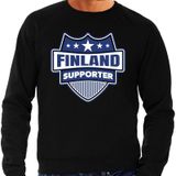 Finland supporter schild sweater zwart voor heren - finland landen sweater / kleding - EK / WK / Olympische spelen outfit