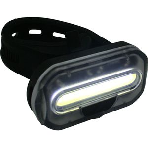 1x Fietskoplamp / voorlicht COB LED - 2x knoopcelbatterijen CR2032 - stuur / frame bevestiging - batterijvoorlicht - fietsverlichting / voorlichten