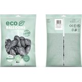 200x Zilverkleurige ballonnen 26 cm eco/biologisch afbreekbaar - Milieuvriendelijke ballonnen
