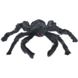 Horror nep spin zwart 28 cm - Halloween thema decoratie enge dieren - Spinnen spookhuis versiering