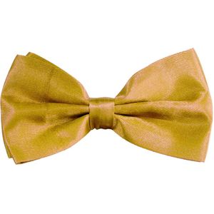 Partychimp Carnaval verkleed vlinderstrikje zijdeglans - goud - polyester - heren/dames