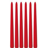 18x Rode dinerkaarsen 30 cm 13 branduren - Geurloze kaarsen - Tafelkaarsen/kandelaarkaarsen